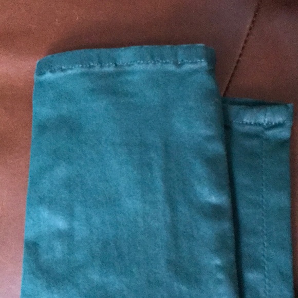 7 For All Mankind Waxed Canvas Jeans. Green. Sz 28 - Picture 4 of 7